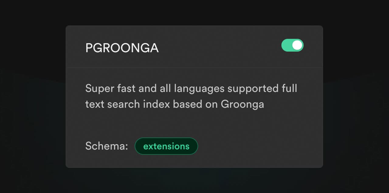 PGroonga